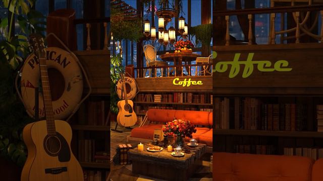 Soft Jazz Guitar Music ☕ Coffee Shop Ambience on Night Rainy #jazzguitar #coffeeshopmusic #jazzmusic смотреть онлайн