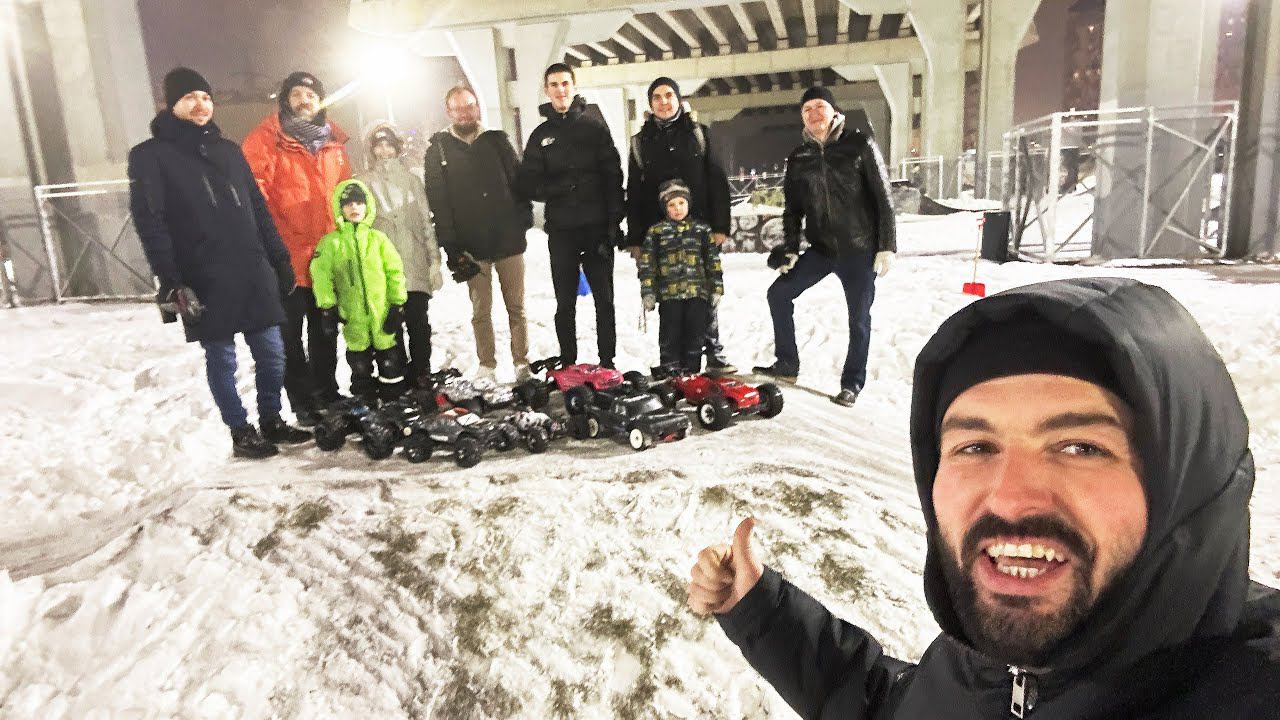 RemoHobby 9emu Raptor на треке под Дунайским мостом