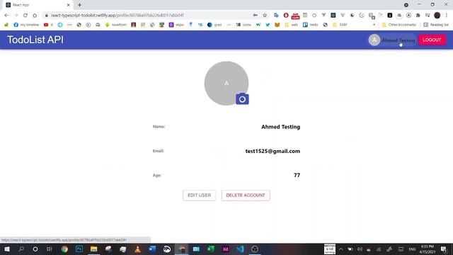 TodoList React App with Api, Typescript, authentication, React Query and image upload смотреть онлайн