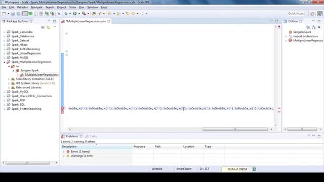 Working with Spark Machine Learning Multi Linear Regression смотреть онлайн