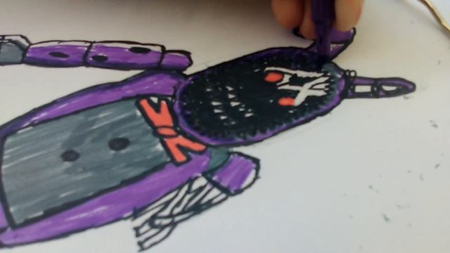 Как нарисовать сломанного бонни / how to draw withered bonny part 2 смотреть онлайн