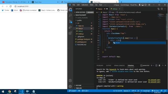 React Slick & Carousel Uygulaması #seviye1.3 смотреть онлайн