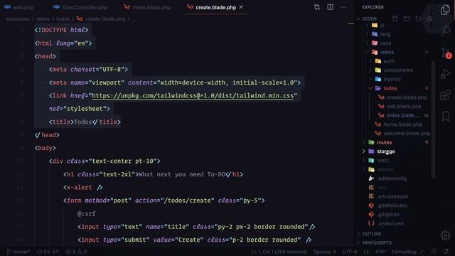 24 Laravel 7 for beginner Todo List Mini Project 6 | Show All Todo смотреть онлайн
