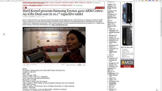 Hard Kernel Unveil ODROID-A Tablet! Samsung Exynos 1Ghz ARM Cortex-A9 Dual-Core & More! смотреть онлайн