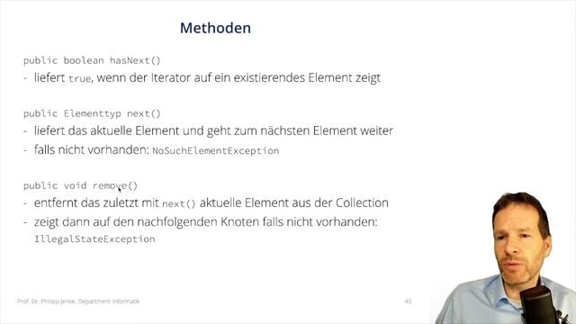 Programmiermethodik 2: 2.6 Iterator/Iterable смотреть онлайн