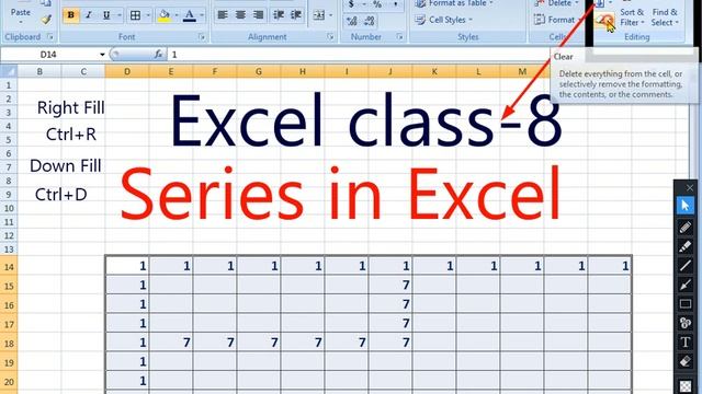 Excel Class 8 Series Fill option in Excel(How to fill Excel sheet with a second) смотреть онлайн