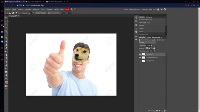 COMO JUNTAR DUAS OU MAIS IMAGENS - PHOTOSHOP ONLINE (PHOTOPEA) смотреть онлайн