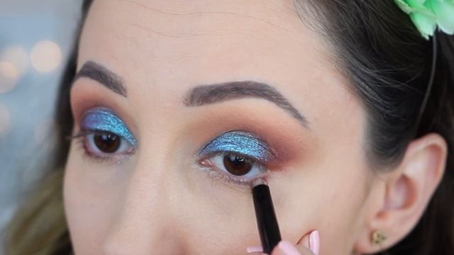 Blue Brown Smokey Eye Tutorial - TANsation Essence Make A Wish Little Fish Eyeshadow Palette смотреть онлайн