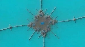 Mandelbrot fractal - huge zoom to a lost infinite circle shape