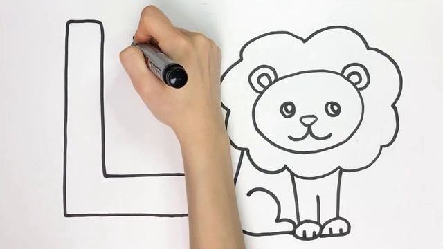 Let's learn alphabet~! | Learn Coloring and English J~M | glitter alphabet | hoi kids tv смотреть онлайн