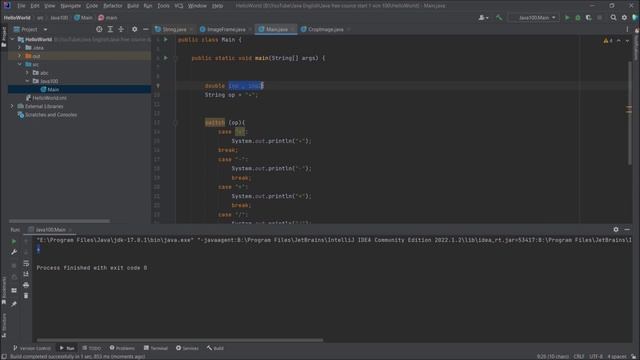 Java Course 5/100 switch case , Calculator 2/3 смотреть онлайн