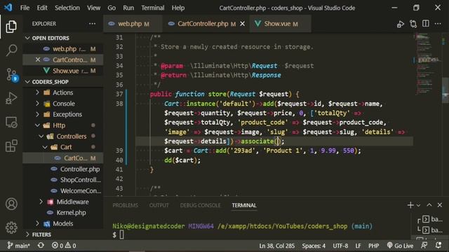 Laravel E-commerce: [10] Laravel Shopping Cart смотреть онлайн