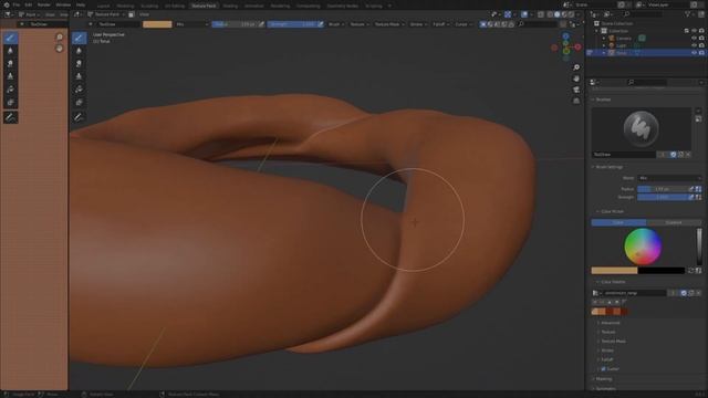 Blender 3D Simit Çizim Dersleri 2 - Texture Paint - Z Brush Brushları ekleme смотреть онлайн
