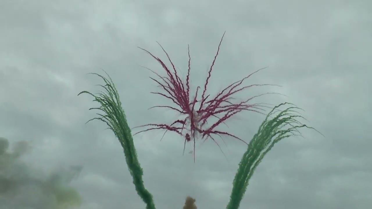 Дневная веерная батарея салютов Яркое облако JFDMC30-100V/01 100 залпов 1,2 дюйма смотреть онлайн