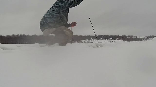 Рыбалка. Зимняя рыбалка на жерлицы. Первый лед. смотреть онлайн