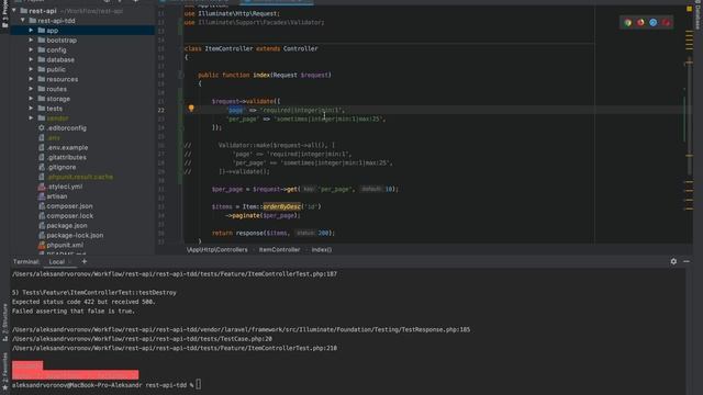 Laravel 6 TDD - Валидации - Проверка пользовательского ввода смотреть онлайн