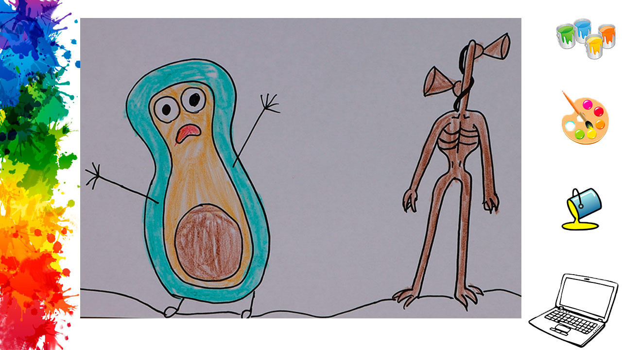 Как нарисовать Авокадо и Сиренеголового, лёгкий рисунок поэтапно смотреть онлайн