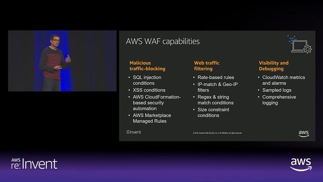 AWS re:Invent 2018: Orchestrate Perimeter Security Across Distributed Applications (SEC326) смотреть онлайн