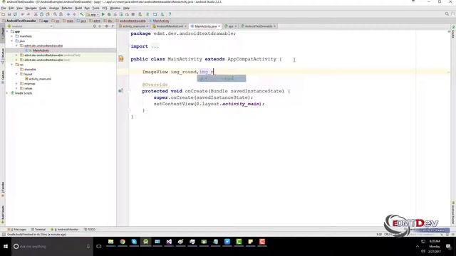 Android Studio Tutorial - Text Drawable смотреть онлайн