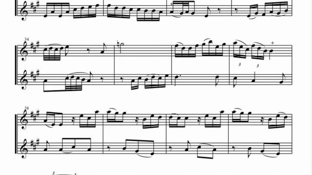 Cr 140-160 bpm - Play-along recorder duets - "Andante" by Stamitz - AA #3/3 смотреть онлайн