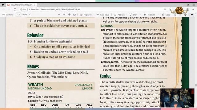 LEVEL UP [Monster Stat Block Sneak Peek] ADVANCED 5TH EDITION A5E смотреть онлайн