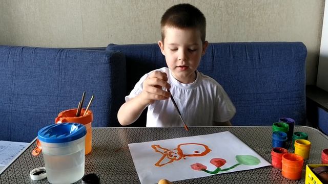 1. Урок рисования, рыжий котик смотреть онлайн