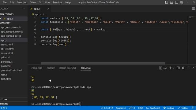 Destructuring of Arrays with Rest operator in JavaScript #EssentialJavaScriptforReact смотреть онлайн