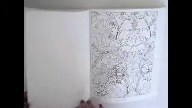 Flip Through Pomegranate William Morris Coloring Book