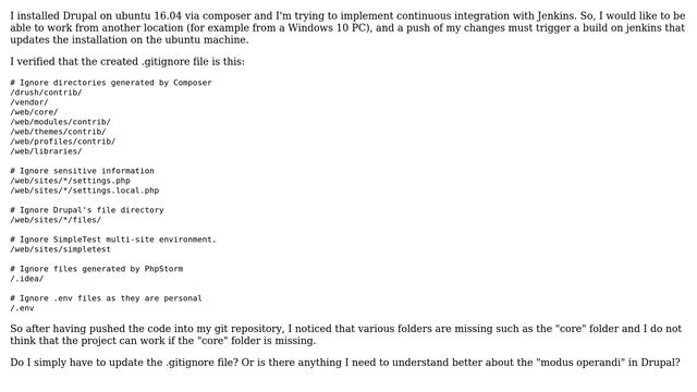 Drupal: Problem with .gitignore смотреть онлайн