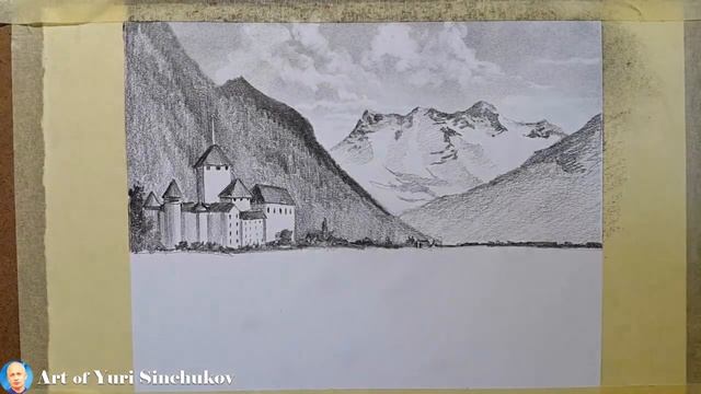 How to draw a landscape Easy way Как нарисовать пейзаж смотреть онлайн