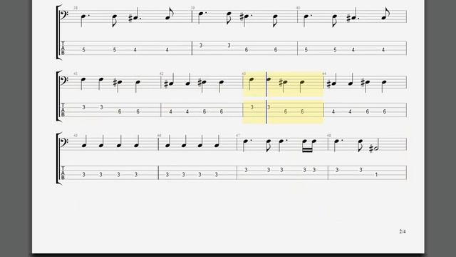 Aerosmith Dream On bass tab смотреть онлайн
