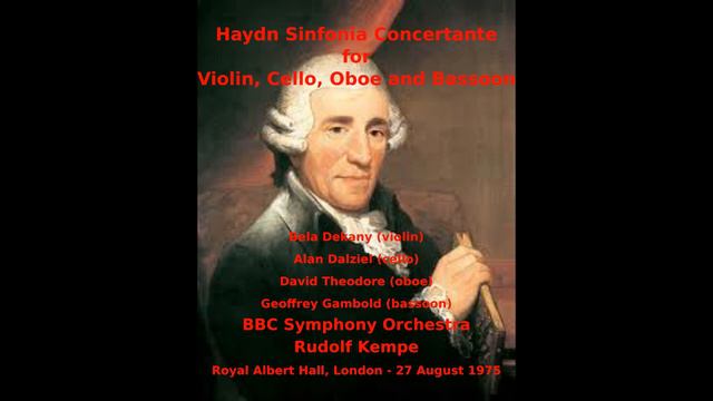 Haydn Sinfonia Concertante - BBCSO (Dekany, Dalziel, Theodore, Gambold) - Rudolf Kempe (RAH 1975) смотреть онлайн