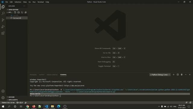 Python Installation with VS Code IDE | Print "Hello World" Program using Python 3.9 | Latest Versio смотреть онлайн