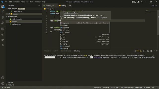 2. Setting Up the Server | Google OAuth2 Authentication with Passport.js | Node.JS Development смотреть онлайн