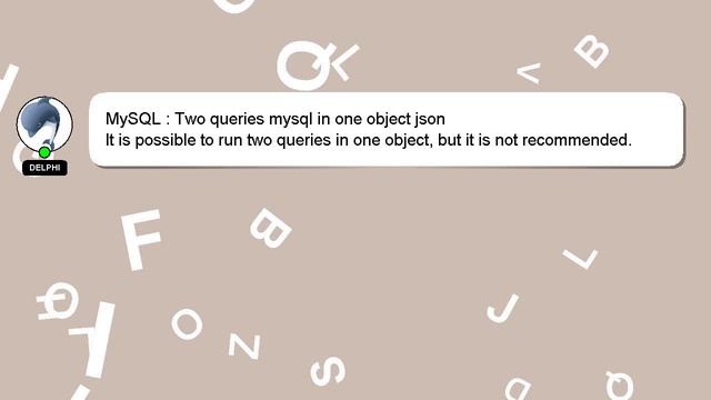 MySQL : Two queries mysql in one object json смотреть онлайн