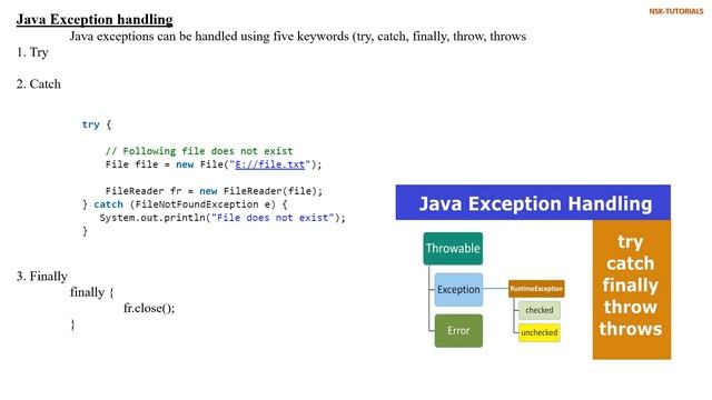 Java Exceptions session2 | Exception handling types смотреть онлайн
