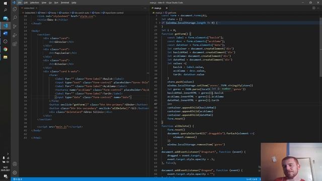 Görev Şeması - JavaScript (DnD) смотреть онлайн