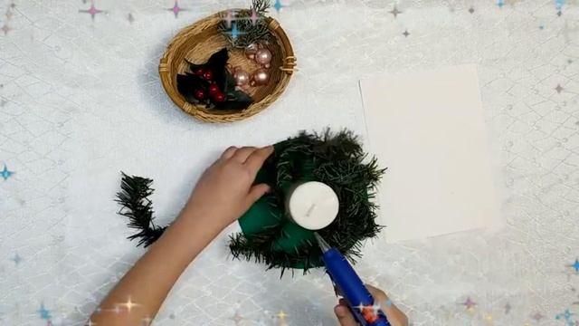 Как сделать подсвечник своими руками. Новогодний декор. DIY подсвечник н Новый год. смотреть онлайн