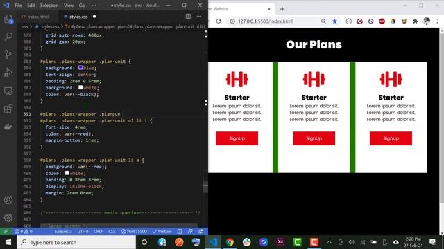 6. How to make website using html css javascript - plans section смотреть онлайн