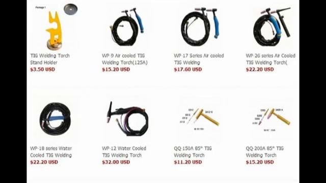 Горелки для сварки ВИГ пистолет Китай Поставщик