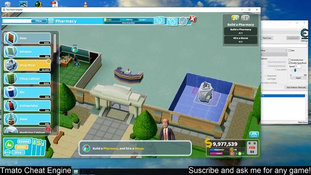 Two Point Hospital | Infinite money and kudosh | Tmato Cheat Engine смотреть онлайн