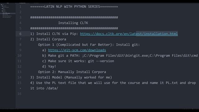 Installing CLTK (Latin NLP with Python 02) смотреть онлайн