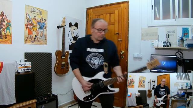 The Ramones - Spiderman - Guitar and Bass Cover (with Chords) смотреть онлайн