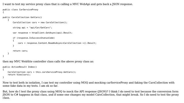 How to mock WepAPi response (JSON) in client MVC client project? (2 Solutions!!) смотреть онлайн