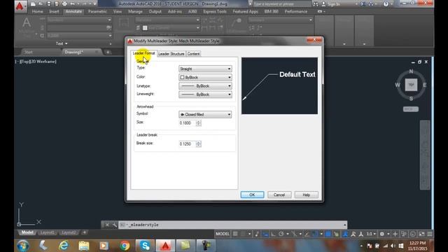 AutoCAD I 18-12 Creating New Multileader Styles смотреть онлайн