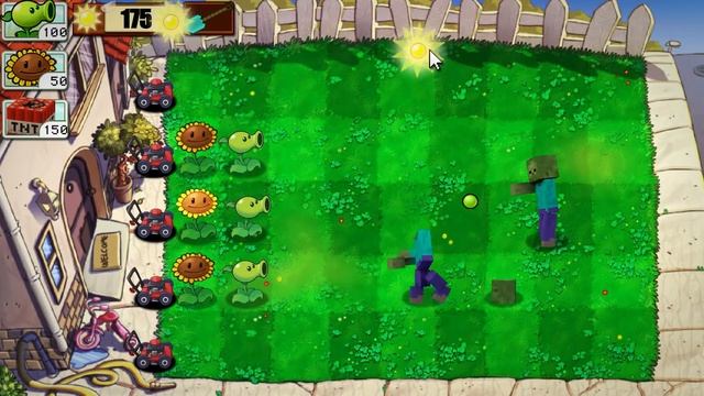 Plants vs Minecraft Zombies смотреть онлайн