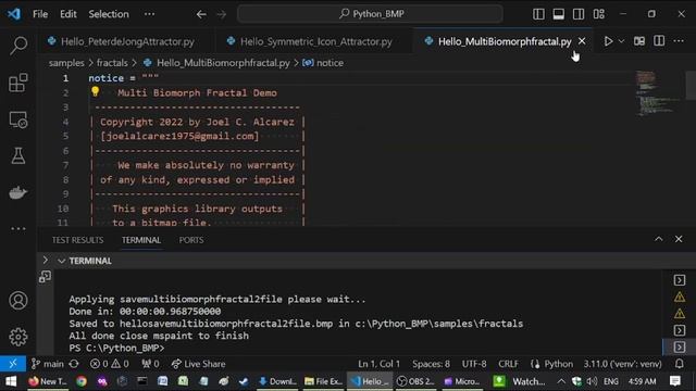 Biomorph #fractal #4bit #render with #my 100% #pure #python #graphics #library смотреть онлайн