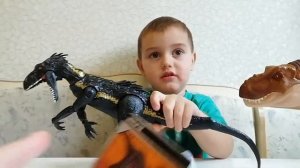 INDORAPTOR VS TYRANNOSAURUS REX MATTEL/  ИНДОРАПТОР ПРОТИВ ТИРАННОЗАВРА РЕКСА \ИГРУШКИ ОТ МАТТЕЛ