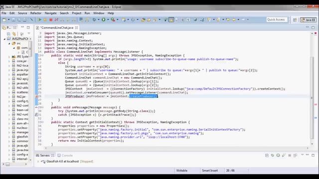 JMS 2.0 Tutorial - GlassFish 4.1 + Point to Point + Standalone App смотреть онлайн