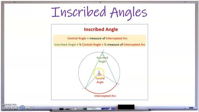Arcs, central angles, inscribed angles, chords, and lines tangent to a circle смотреть онлайн